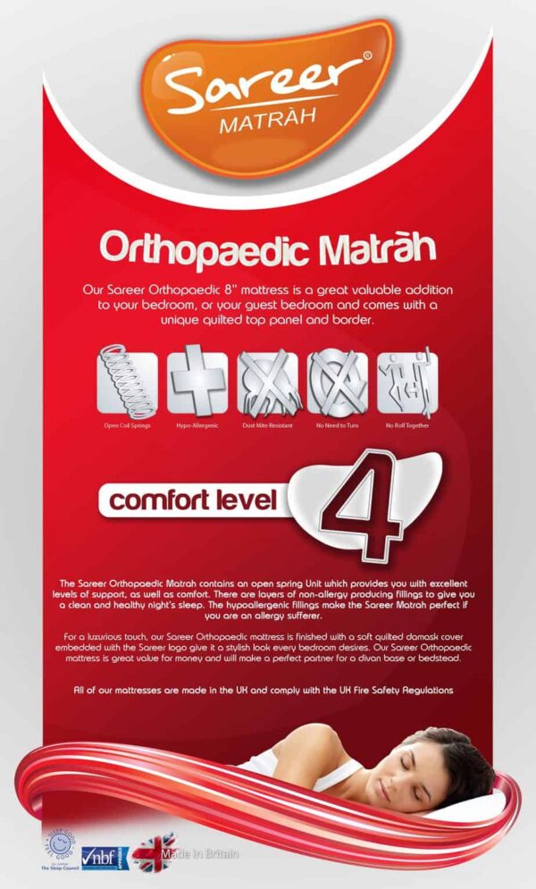 Sareer Matrah Orthopaedic Firm Mattress In A Box - Image 5